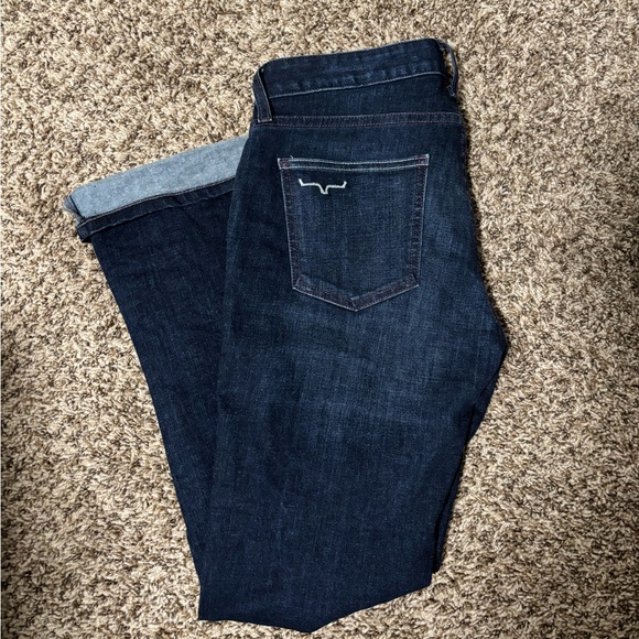 Kimes Ranch Denim - 6/30 Audrey Kimes Ranch Dark Indigo Denim Jeans with White Pocket Lining